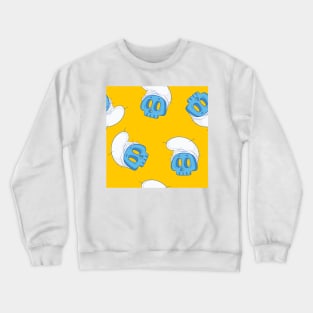 Zkull series: BlueZmurf pattern Crewneck Sweatshirt